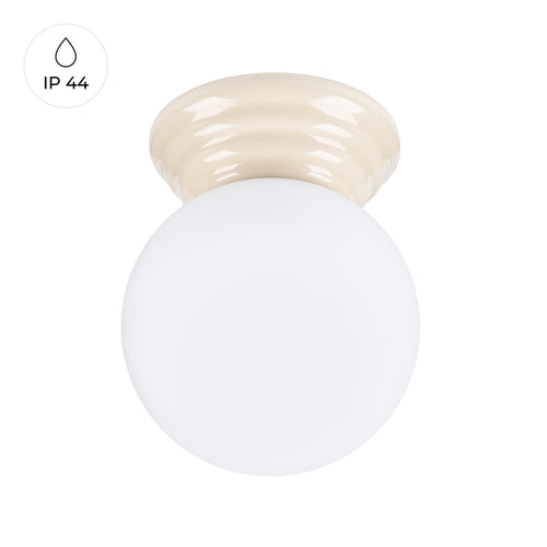Sollux Lighting Plafondlamp ZORI beige IP44 - 12x16x12cm