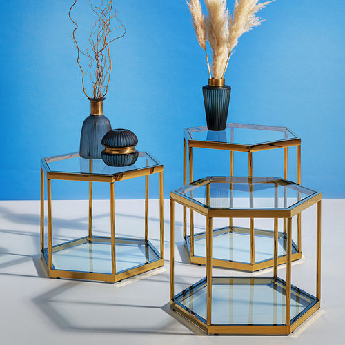 Kare Design Salontafel Comb 45cm goud