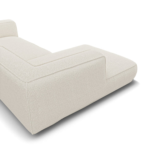 Premium Interiors - Linkerhoekbank SOFIA - bouclette crème 280cm