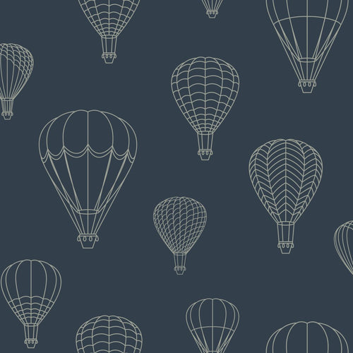 ESTAhome behang luchtballonnen donkerblauw - 50 x 900 cm - 139721 - vtwonen shop