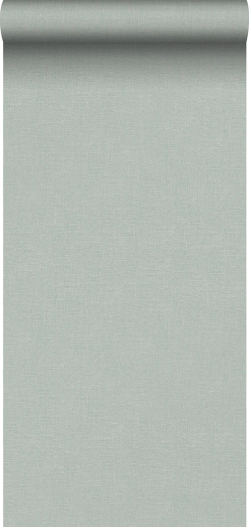 Sanders & Sanders behang linnenstructuur vergrijsd groen - 53 cm x 10 m - 640427 - vtwonen shop