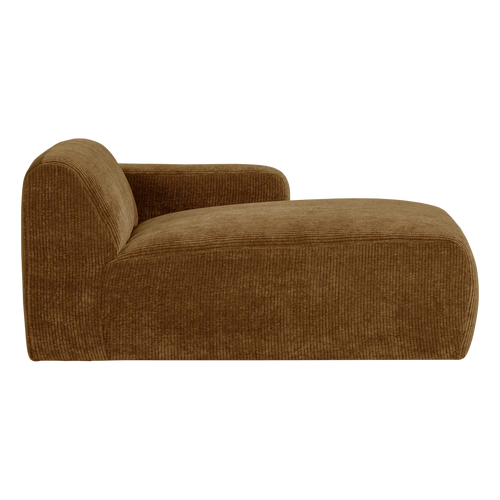 WOOOD chaise longue bank rechts Mojo Base - Rib - Honinggeel - 74x112x162