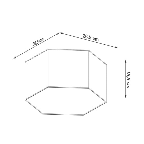 Sollux Lighting Plafondlamp SUNDE 15 wit - 30,5x26,5x15,5cm