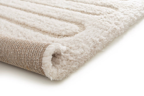 AFK Living vloerkleed Eolya - reliëfeffect - wit - 160 x 230 cm