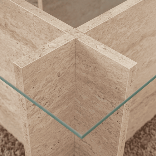 Calicosy - NOAH Salontafel - Transparant - 65x105x40 cm