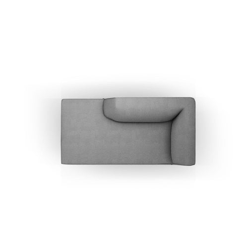 Cosmopolitan Design - Linker meridiaan Siena structurele stof grijs - 181x93x69cm