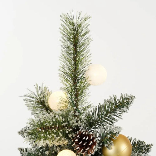 Black Box Trees Kunstkerstboom Kaprun met Versiering H90 x D61 cm - Kunstboom met Pot - Kunst Kerstboom voor Binnen - 120 Tips - Groen