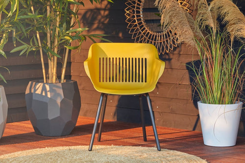 Hartman Tuinstoel Jill Rondo - Geel Kunststof - Set Van 2 - vtwonen shop