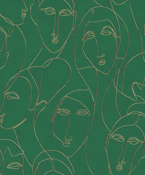 Masureel behang grafisch motief groen - 53 cm x 10.05 m - 630026 - vtwonen shop