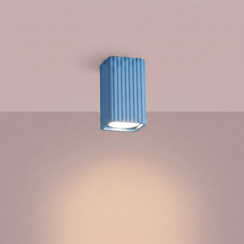 Sollux Lighting Plafondlamp RAYO 10 azuurblauw - 6x6x10cm