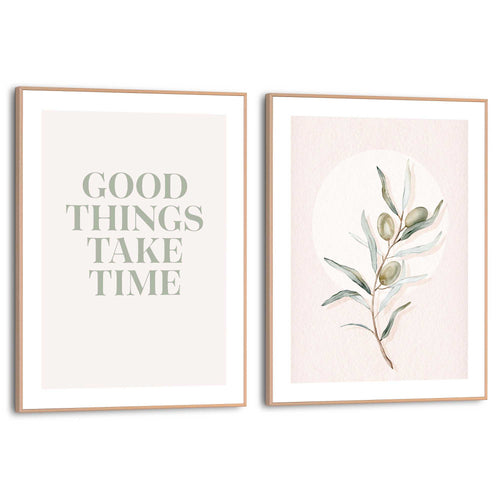 Reinders Good Things schilderijen set -  beige - woonkamer - 40x30cm