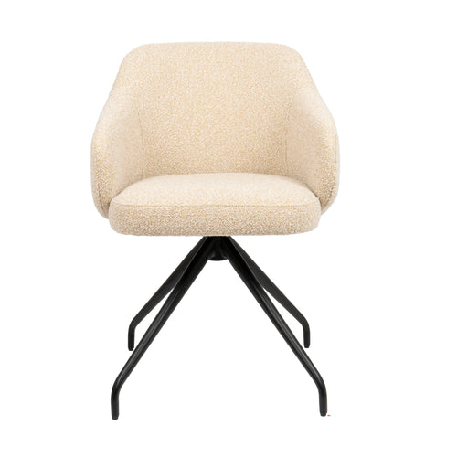 HelloChair eetkamerstoel HC05 Shulby - spinpoot black - cloud warm naturel - vtwonen shop