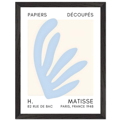 Artfulprints Poster met Lijst Matisse – Aquatic impression light blue   - 30x40 cm - Blauw