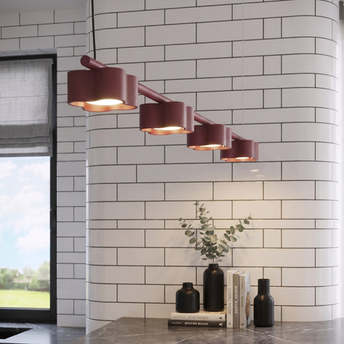 Sollux Lighting Kroonluchter OVIO 4 bordeaux Gx53 - 122x12x208cm