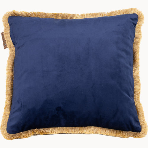 Besarto, draadloos Warmtekussen, Carino navy met gouden franje - vtwonen shop