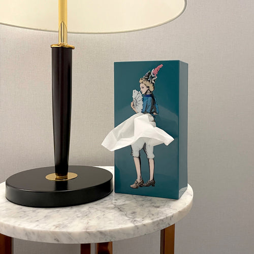 Spextrum Tissue Up Girl - tissuehouder - blauw - vtwonen shop