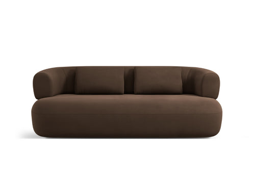 Micadoni Bank Jenny 2-zits, flueel chocolade - 90x178x73cm