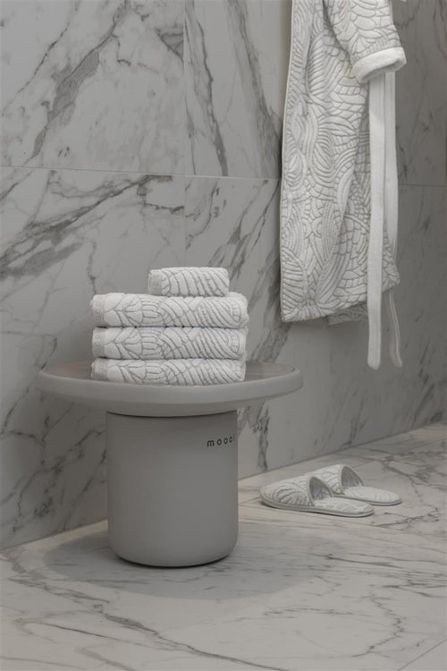 MOOOI Dodo Pavone - Douchehanddoek - Wit - 55x100 / 22x40 Inch cm