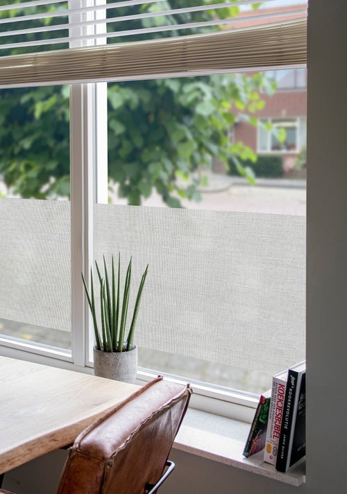 Art for the Home |Zelfklevende Textiel Raamfolie Naturel 150x45cm - vtwonen shop