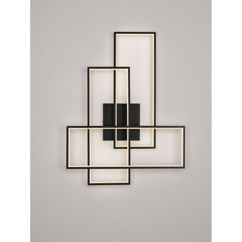 Nova Luce ALIS Geïntegreerde LED-wandlamp Sandy Black Triac dimbare LED 48W 2200lm 3200K