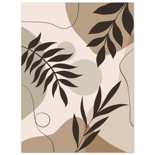 Artfulprints  Boho – Shaped leaves   poster 30x40 cm - vtwonen shop