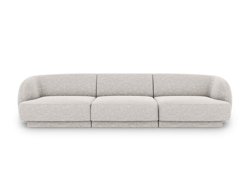 Micadoni Bank Miley 3-zits, structurele stof geld - 90x255x70cm