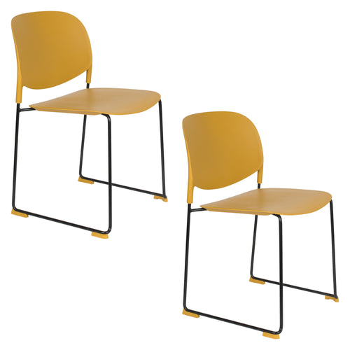 Housecraft Living Stacks Stapelbare Eetkamerstoelen Okergeel - Set van 4 - vtwonen shop