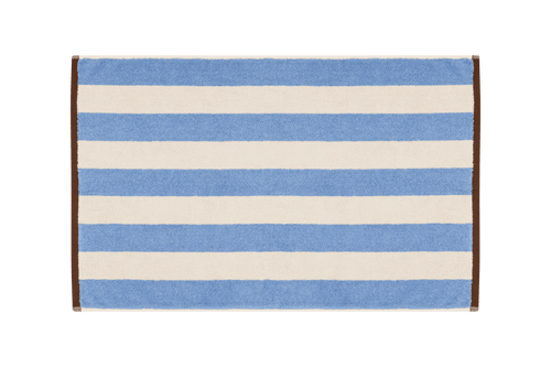 noo.ma Gobo badmat gestreept - Baby Blue, 38 x 40 cm