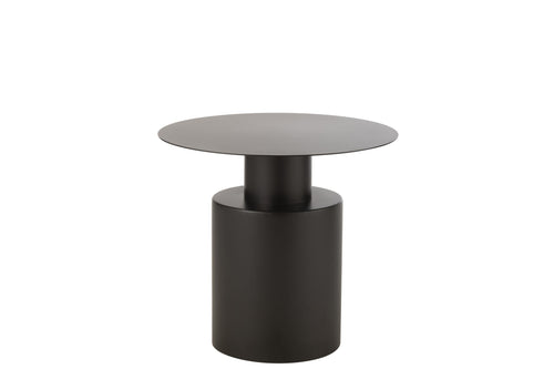 J-Line bijzettafel Rond - metaal - zwart