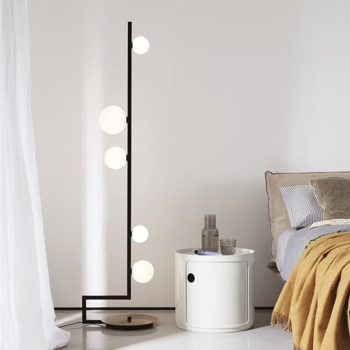 Ideal Lux BIRDS Globe Vloerlamp Zwart