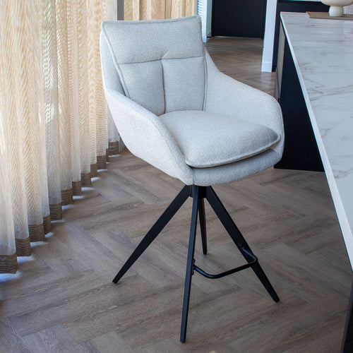 DÉJA Living Barstoel Manon - Beige - Draaibaar - 65cm - Set van 2 - vtwonen shop