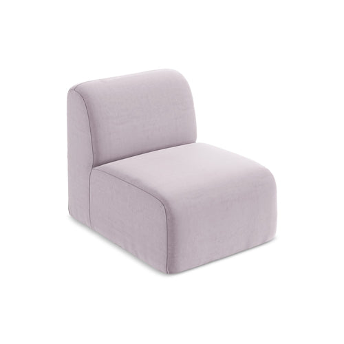 LaMiaSofa Bankmodule midden Cervo - velours - lavendel - 70x94x75