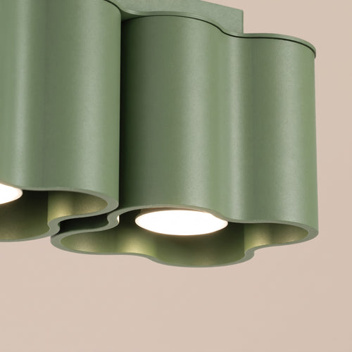 Sollux Lighting Plafondlamp OVIO 2 olijfgroen GU10 - 24,5x12x12cm