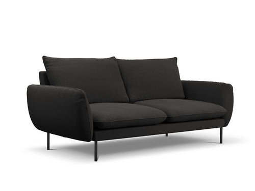 Cosmopolitan Design Bank Vienna 3-zits, boucle, zwart - 92x200x95cm