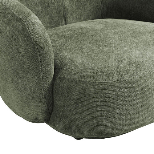 HOME DELUXE fauteuil CASARA geweven stof donkergroen - 99 x 72 x 104 cm - vtwonen shop