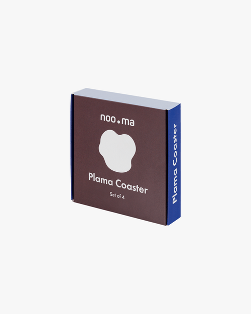 noo.ma Plama Coasters set van 4 - gepolijst aluminium onderzetters, free-form