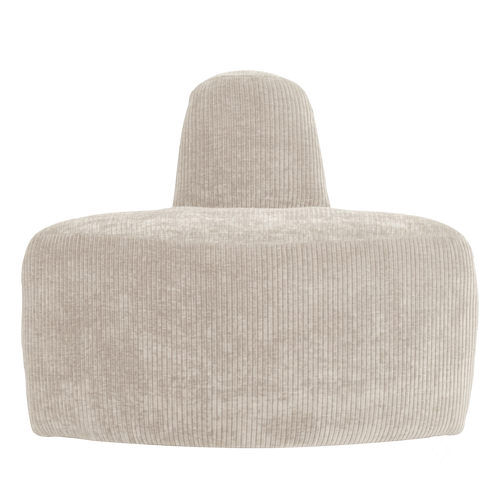 WOOOD eetbank hoek rond rugleuning Mojo Base - Rib - Ecru - 83x76x76