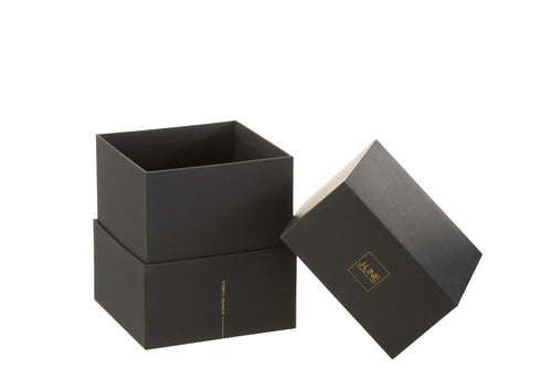 J-Line geurkaars Noa - Woody Aurora - glas - bruin - medium - 55U