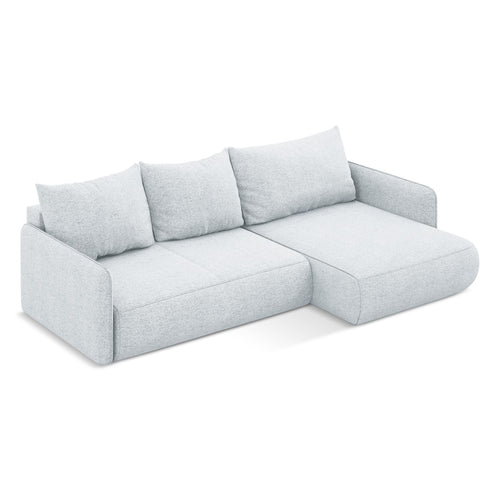 LaMiaSofa hoekbank rechts Palermo - chenille stof - lichtblauw - 240x148x86