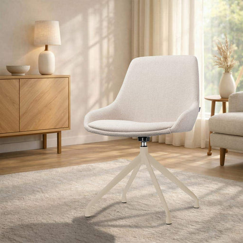 Nolon Nola-Isa draaibare eetkamerstoel beige beige onderstel