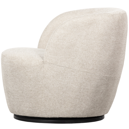 WOOOD draaibare fauteuil Serra - Polyester - Off White  - 75x70x69 - vtwonen shop