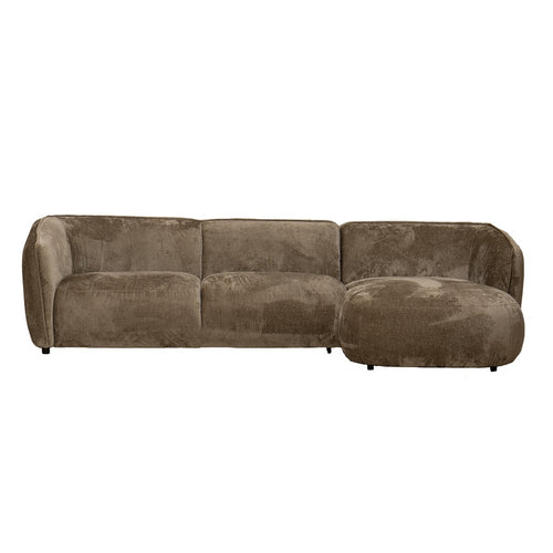 Giga Meubel Chaise Longue Bank Lille - 3-Zits - Rechts - Taupe - Stof - vtwonen shop