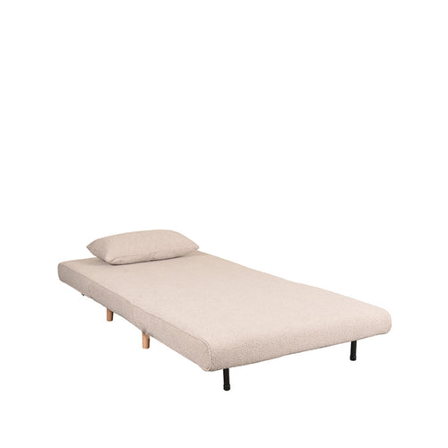 LABEL51 Slaapbank Single - Naturel Bouclé - 101x90x81cm - vtwonen shop