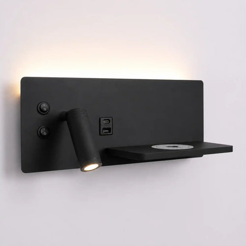 Artdelight wandlamp Charge - 2 lichts - 10  x 12   cm - zwart