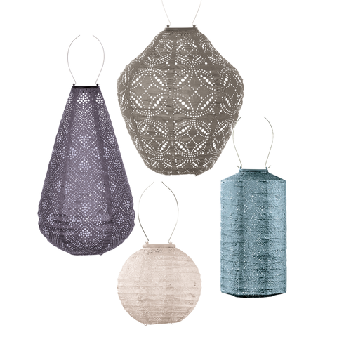 Lumiz Tuinlamp op zonne energie - Solar Lampion - Fiji Set - 4 stuks