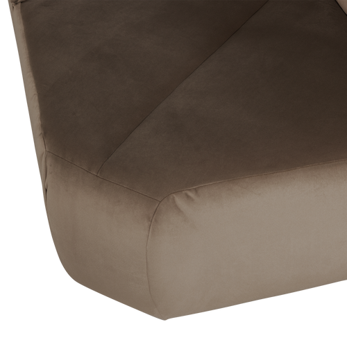 WOOOD hoekelement recht Mojo - Velvet - Taupe - 74x105x105