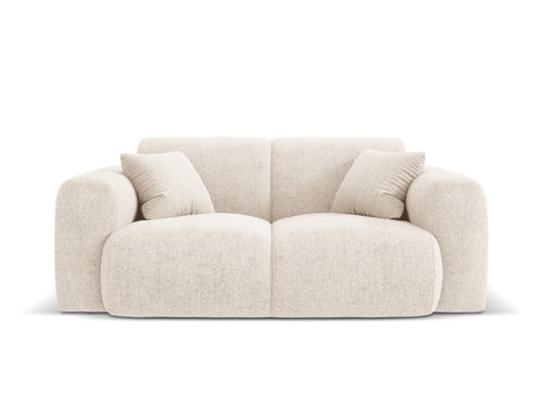 Cosmopolitan Design Bank Nolio 2-zits, chenille, lichtbeige - 95x170x72cm