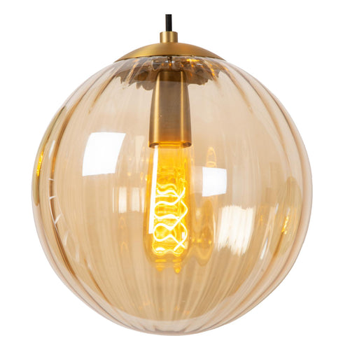 Lucide hanglamp MONSARAZ - 1xE27 - Amber - vtwonen shop