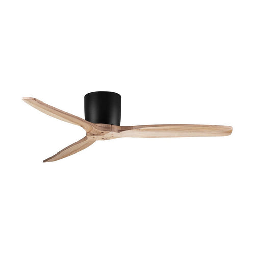 Nova Luce NINEMIA Plafondventilator Sandy Black, Naturel Hout, Bladen in Sandy Black & Naturel Houtkleur, 6 Snelheden, DC-motor, 40W