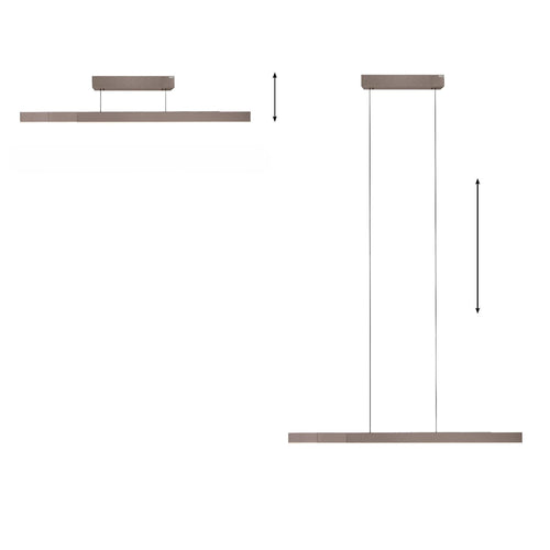Neuhaus PURE hanglamp e-Lift - 3 lichts - 200  x 240   cm - bruin